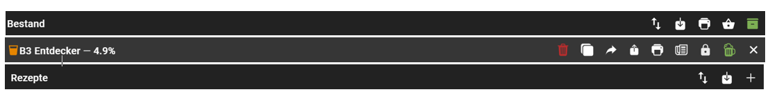 Unterschiedliche Symbolleisten